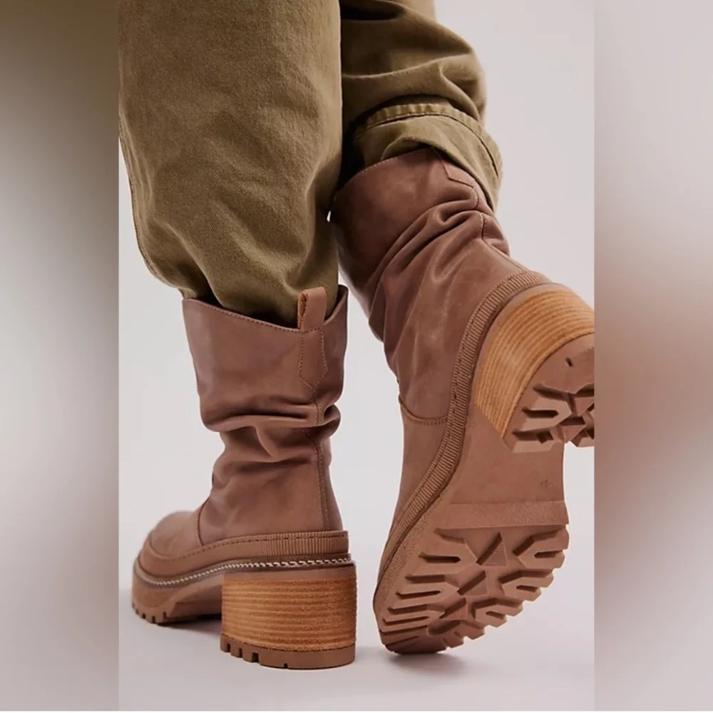FREE PEOPLE NEW Mel Slouch Boots in Brown
